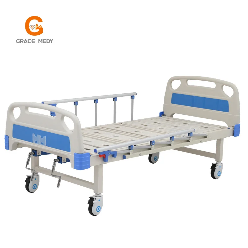 2-Function Manual Hospital Bed Accessories Plastic Adjustable Medical Bed for Home Care with 2 Crank Mechanisms