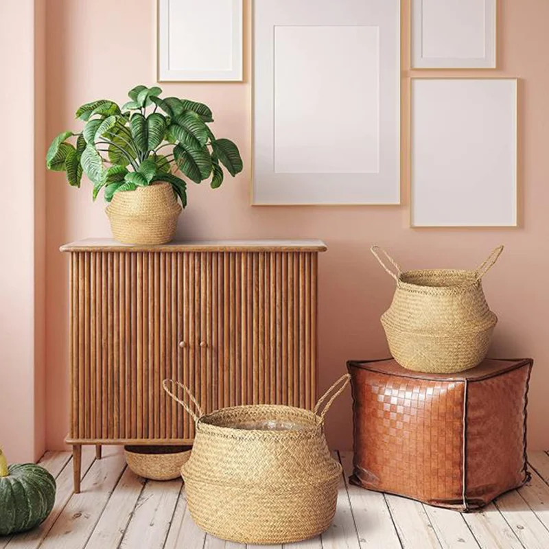 Cheap Fabric Clothing Laundry Basket Seagrass Wicker Storage Basket