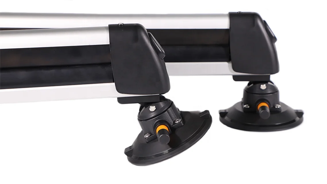 Black Aluminum Ski Board Rack Roof-Mounted Iron Snowboard Carrier with Lockable Removable Feature