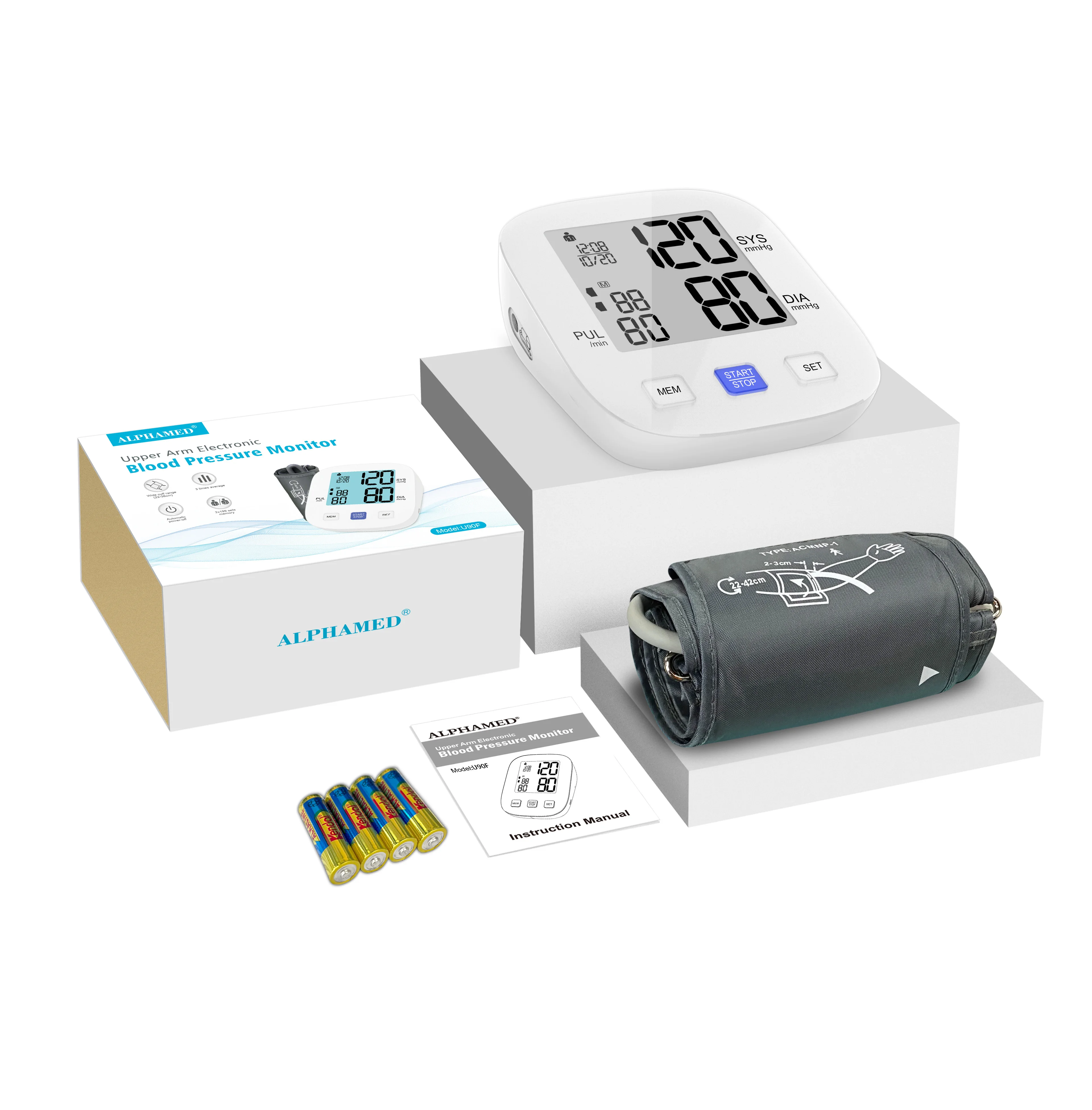 Newest Buy Portable Automatic LCD Display Smart Sphygmomanometer Digital Upper Arm Electronic Bp Machine Blood Pressure Monitors