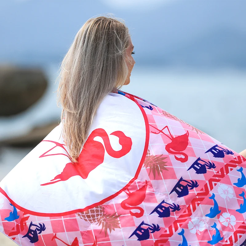 Sand Free traveler multi purpose custom beach towel summer beach towel with bag  Wholesale Beach Towel 100% Cotton