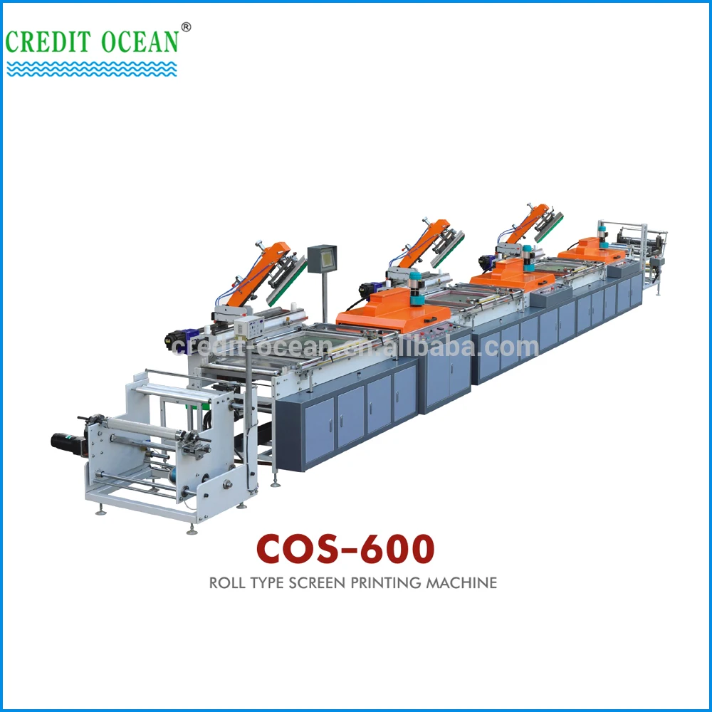 COS-126 One Colour Fabric Screen Printing Machine (Roll to Roll)