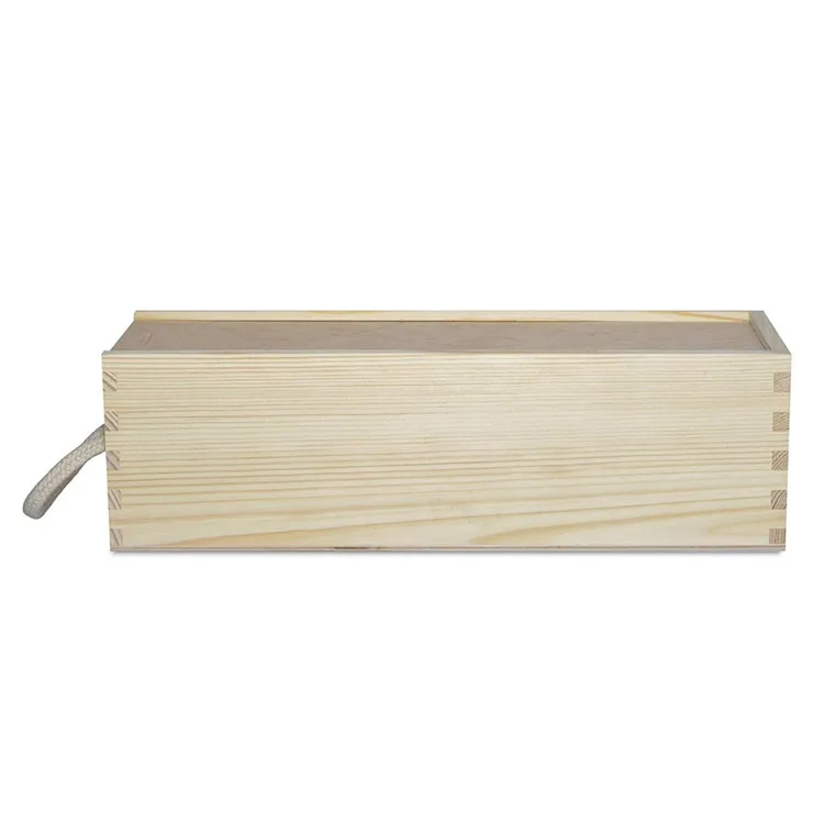 High-grade liquor decorative simple single bottle storage wine box wooden