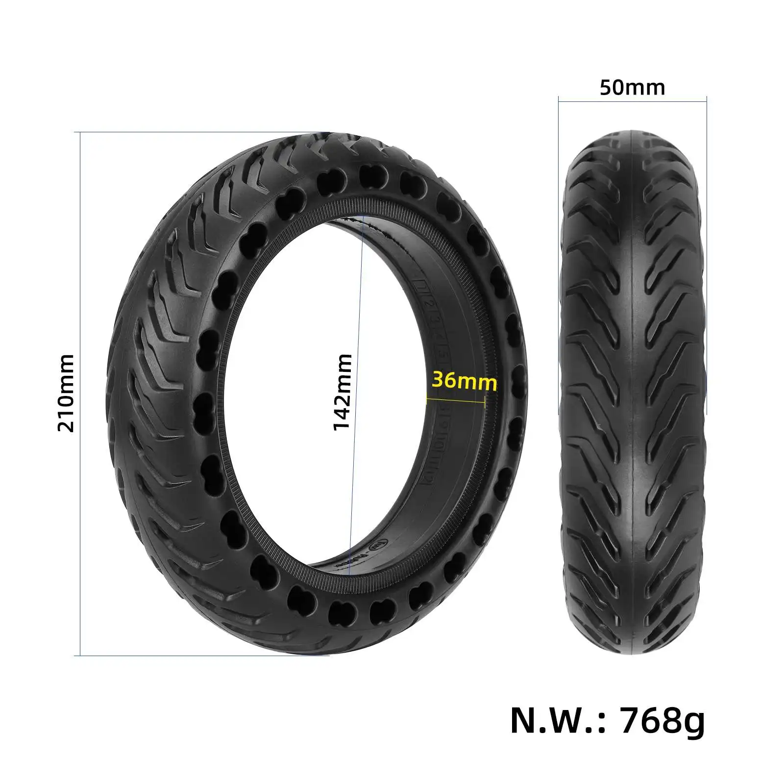 8.5 Inch Solid Tire Electric Scooter 8 1/2*2 Honeycomb Shock Absorber Tyre For Xiaomi M365 Durable Rubber Solid Tires Wheels
