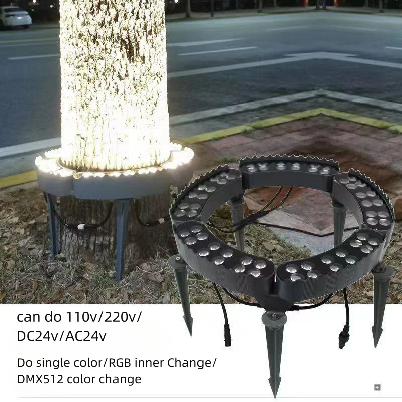 Coconut Palm Tree Hug Light Decorative Square Hoop Pillar Lighting Tree Hoop Lamps Landscape Pole Holding Lamp LED Electric 90