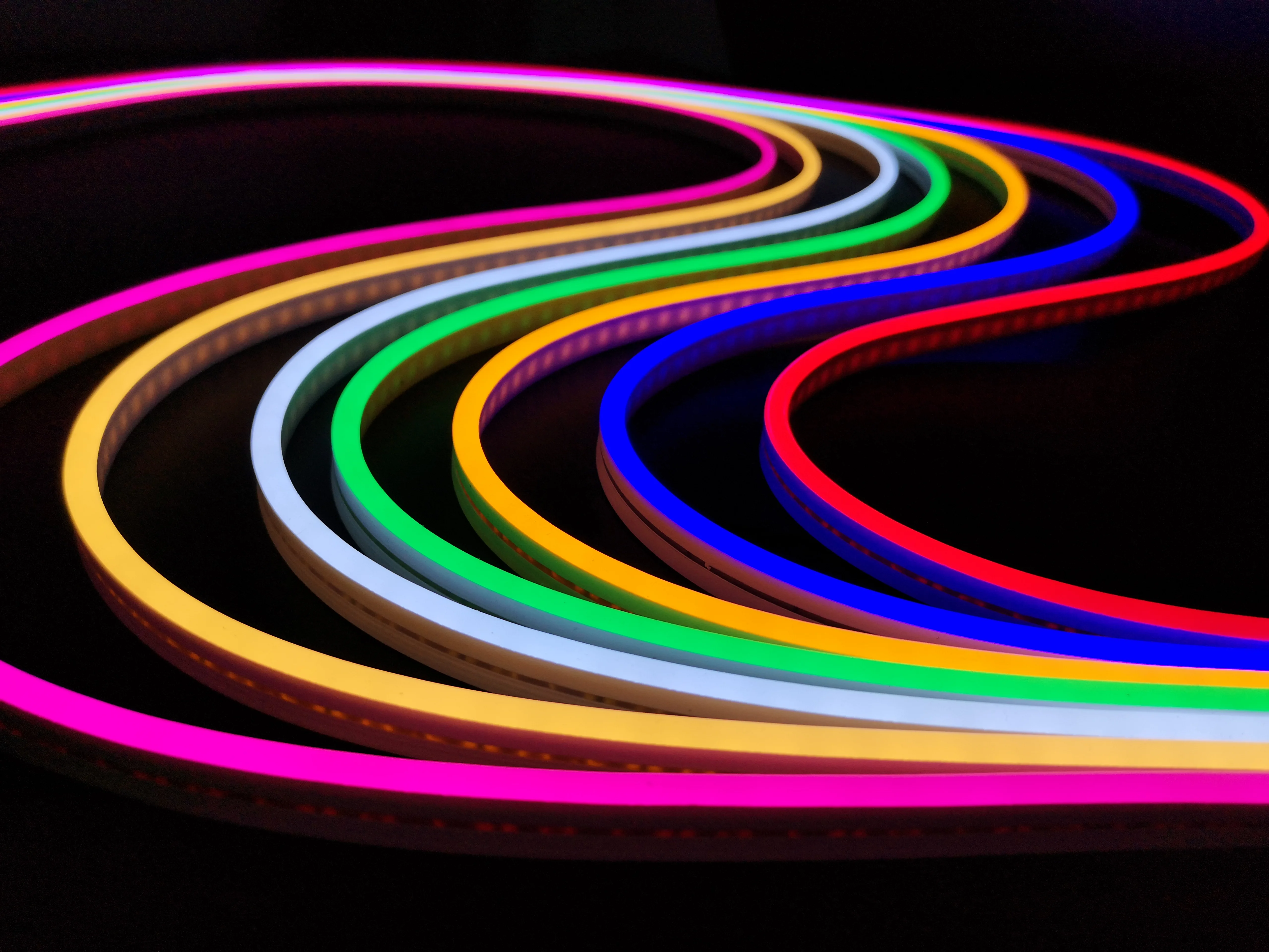 Waterproof Ip67 Ac220v Warm White Flexible Led Neon Strip Lights 2835 Smd Led Neon Flex Rope Light