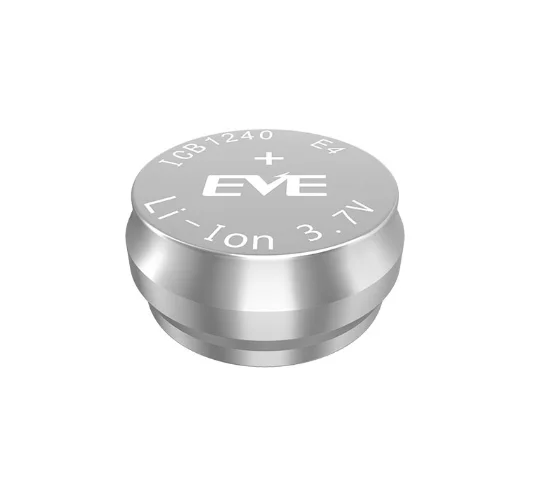 EVE ICB1240 E4 50mAh hot selling icb1240 batteries for sale 3.7v 1240 lithium button cell battery with tabs