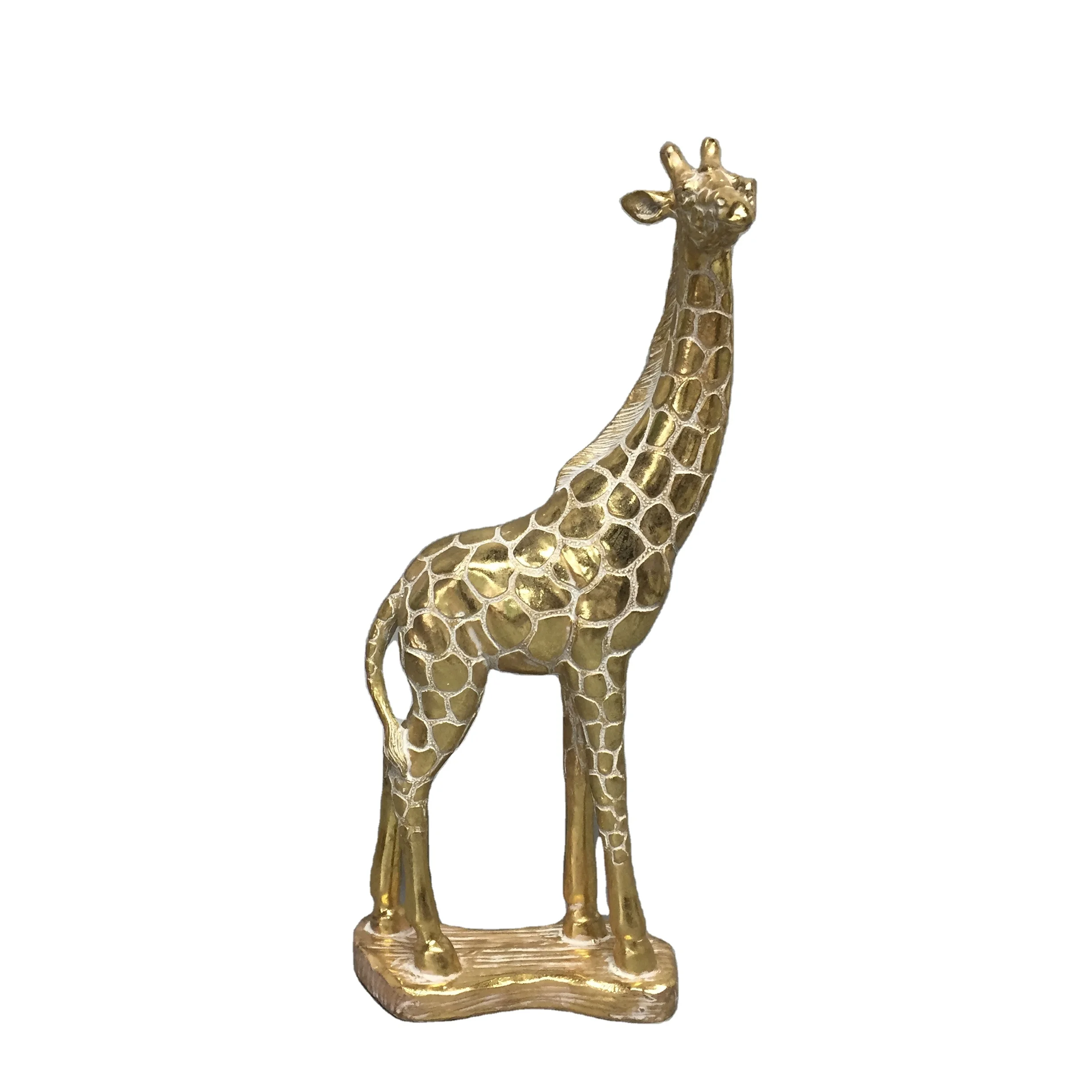 Polyresin resin craft home decor Tableware Decor Animal Sculpture Ornaments Giraffe Statue Polyresin Giraffe Decor