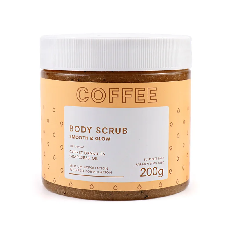 
Whitening Natural Coconut Ingredient Cocoa Arabica Coffee Bean Body Scrub For Private Label herbal body scrub  (1600212313006)