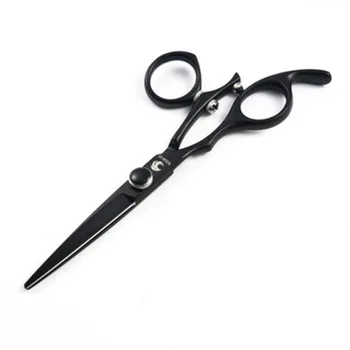 Hot sale durable black durable Japan barber scissor 440c professional hairdressing scissors