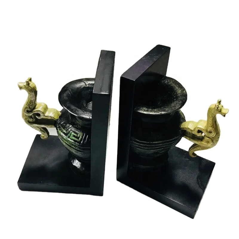 custom made unique dragon figurine resin bookend