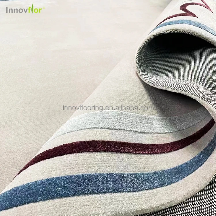 Hand tufted design patterns 100 % new zealand wool carpets yarn for tufting