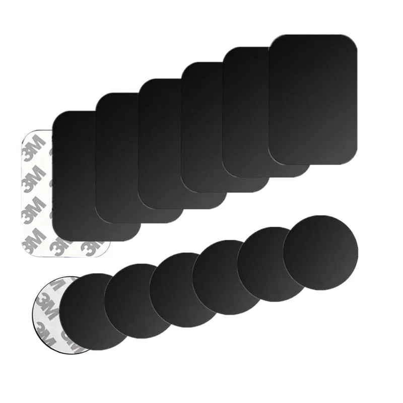 Универсальная сменная металлическая пластина, набор с клейкой поверхностью для магнитного автомобильного крепления, держатель для телефона, Магнитная подставка для мобильного телефона