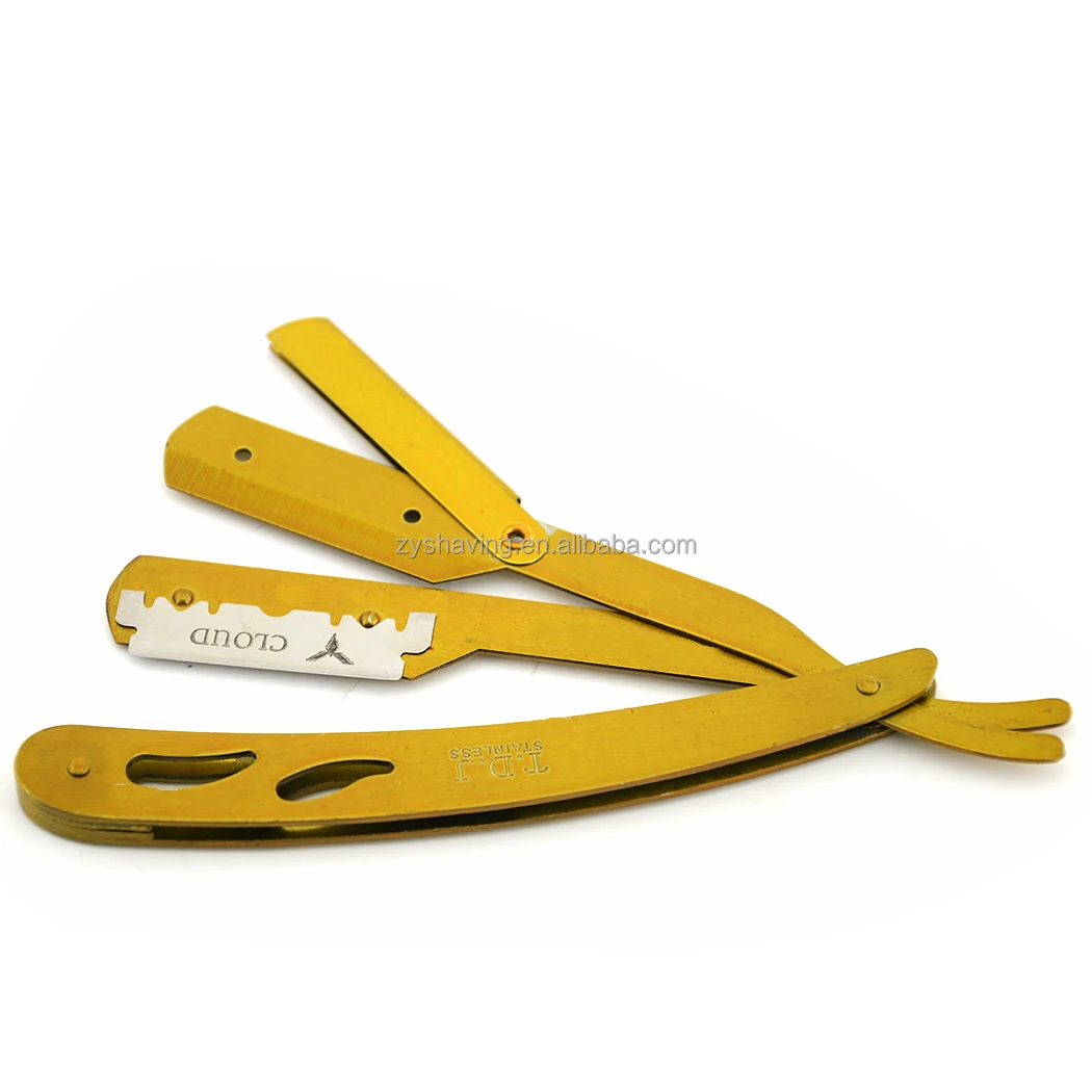 ZY Barber Straight Razor Stainless Steel Durable Barber Straight Edge Razor with Single Edge Razor for Men
