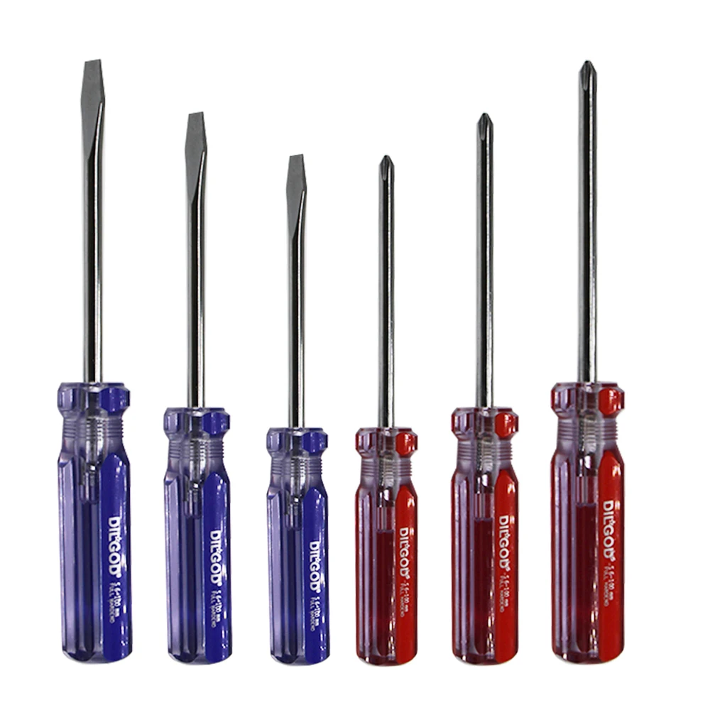 DILGOD Wholesales Line Color Screwdriver Carbon Steel Cr-V S2 Steel Screwdriver Magnetic Screw Driver