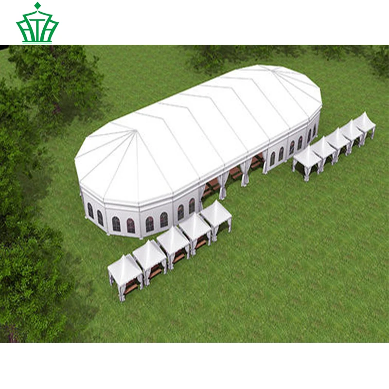 Best Selling Mobile Temporary Building Waterproof White PVC Fabric Shade Mixed Tent for Outdoor Activities