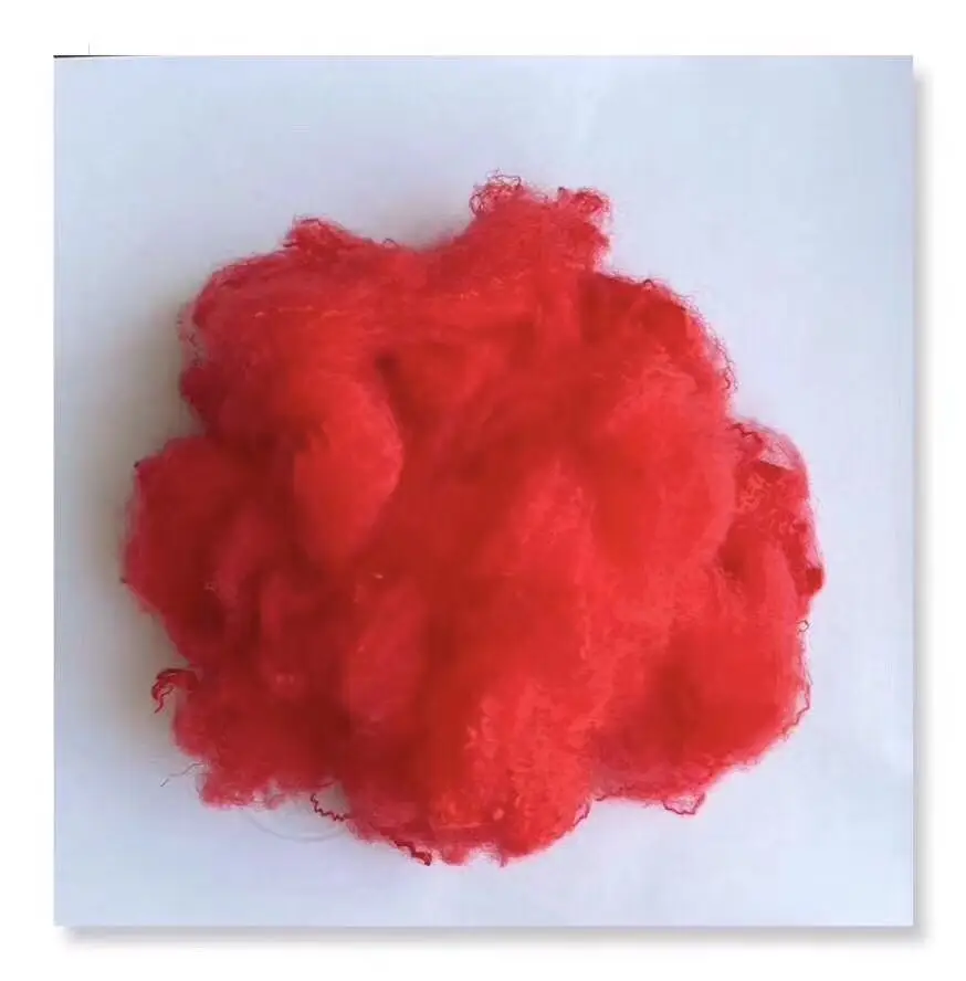 High quality China factory  recycled  polyester staple fiber  dope dyed use  for spinning  nonwoven felt pad