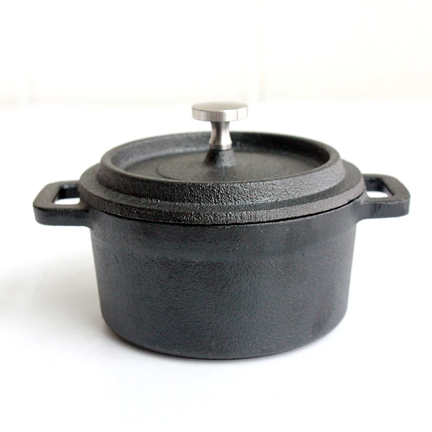 5 Inch Mini Cast Iron Enameled Round Dutch Oven/Casserole/Cocotte