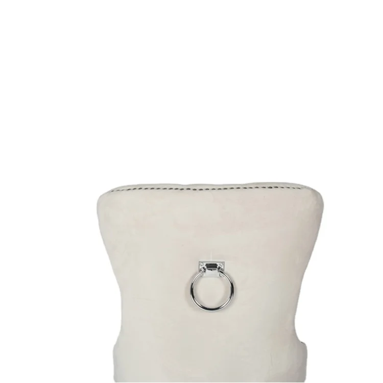 High Quality famous designers upholstered button wingback  fabric dining chair