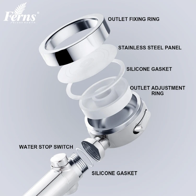 Hot Sale Hand Water Saving Held Spray Bathroom Shower Head 5 Function