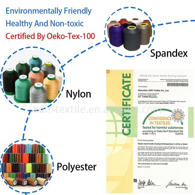 Customized Biodegradable Workout Clothing Brief Leggings Shiny Fold Over Elastic Band For Boxer Shorts