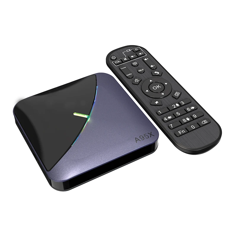  A95X F3 OEM Смарт-бокс Amlogic S905X3 BT RGB light 4 ГБ/64 Гб двойной Wi-Fi Android 9 0