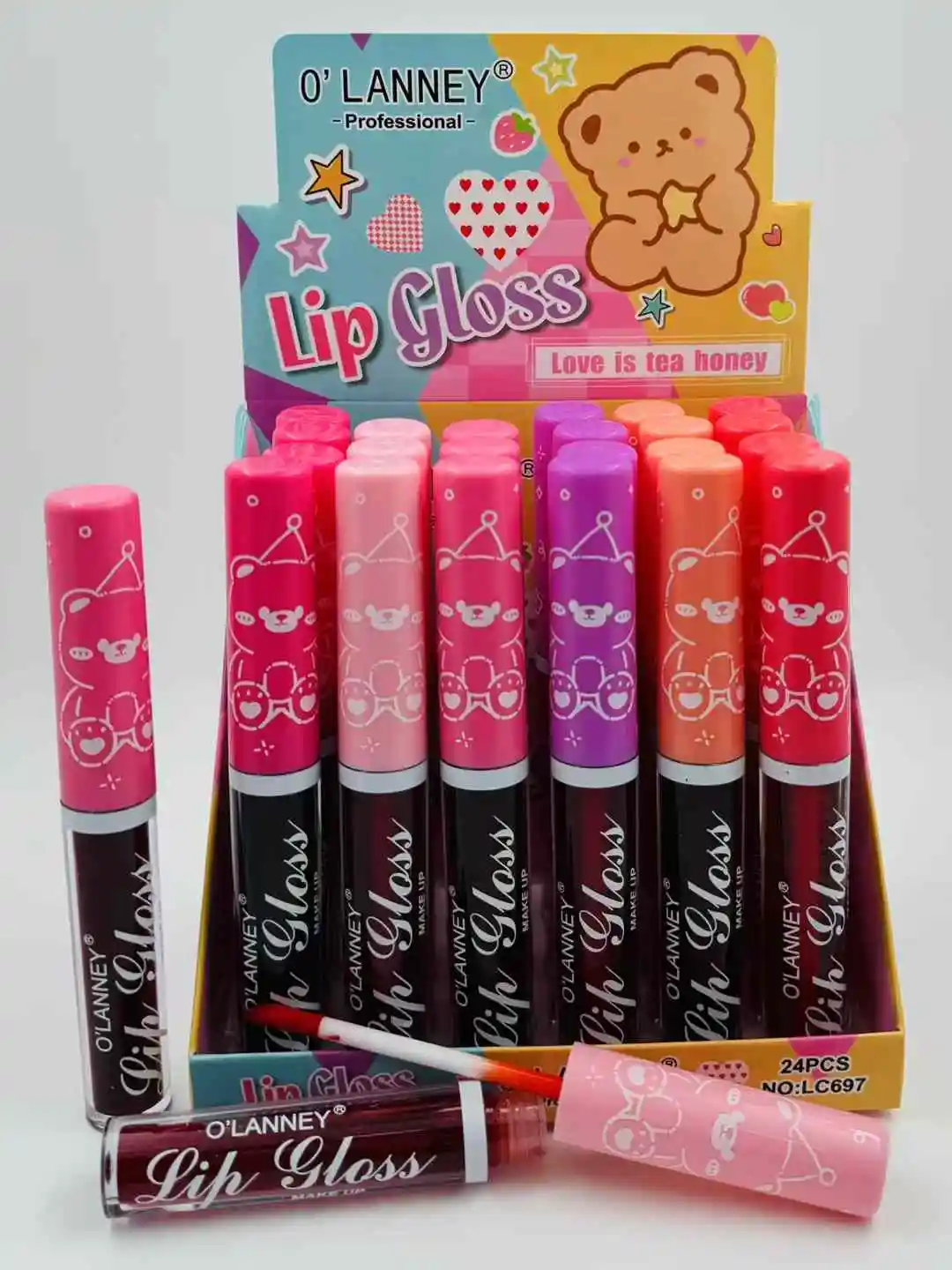 2024 New Cartoon color changing lip gloss lipstick water wholesale