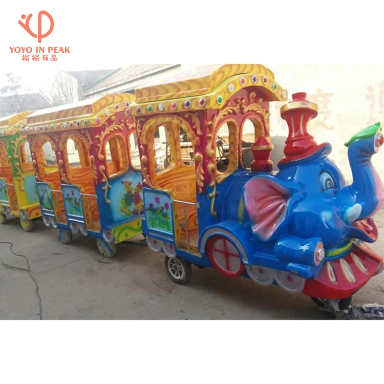 Kids Mini Elephant Train Ride Exciting Electric Train for Theme Park Entertainment