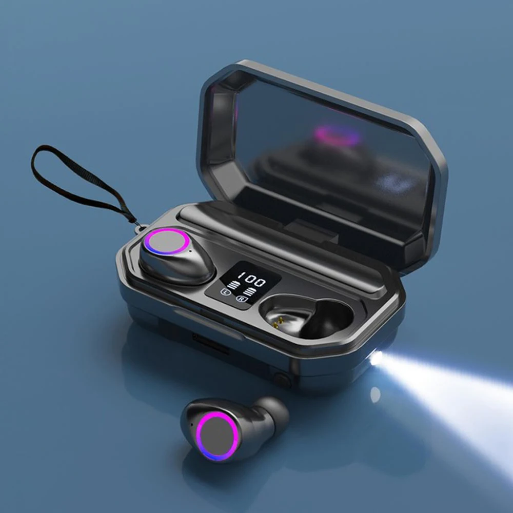Factory Wholesale Lighting True Wireless Sport Waterproof Earbuds M12 Mini Mobile Gaming