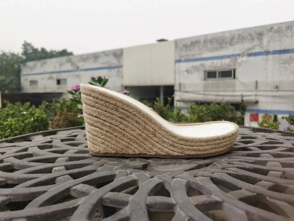 Women High Sole Espadrilles Jute Sole Sandal Shoe Sole Lady
