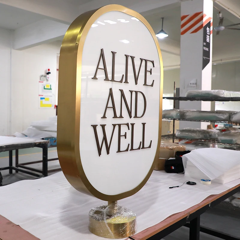 Yijiao Custom Acrylic Light Box Sign Standing light boxes Face lit light box  for Advertising