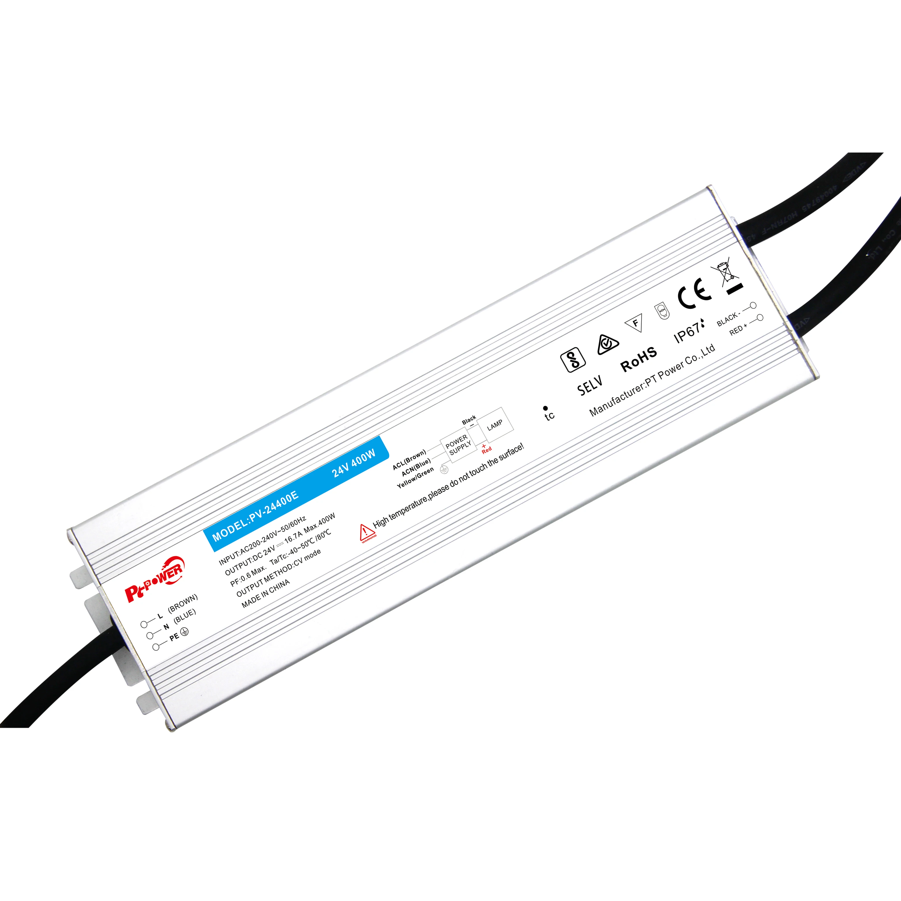 220-240V 12V 24V High Efficiency 100W-400W Aluminum Transformer Waterproof Outdoor LED Driver Constant Voltage LED Power Supply
