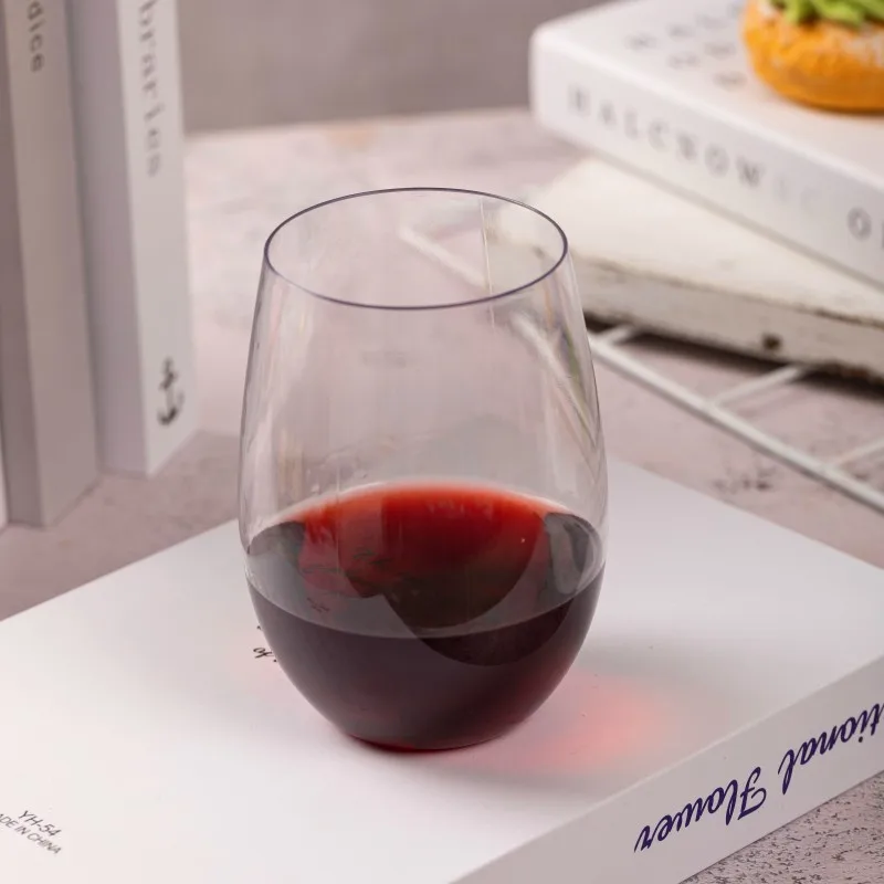 2024 New Products 24 Pieces/Box Banquet Disposable 12oz Transparent Whiskey Wine Glass Pet Plastic Glass