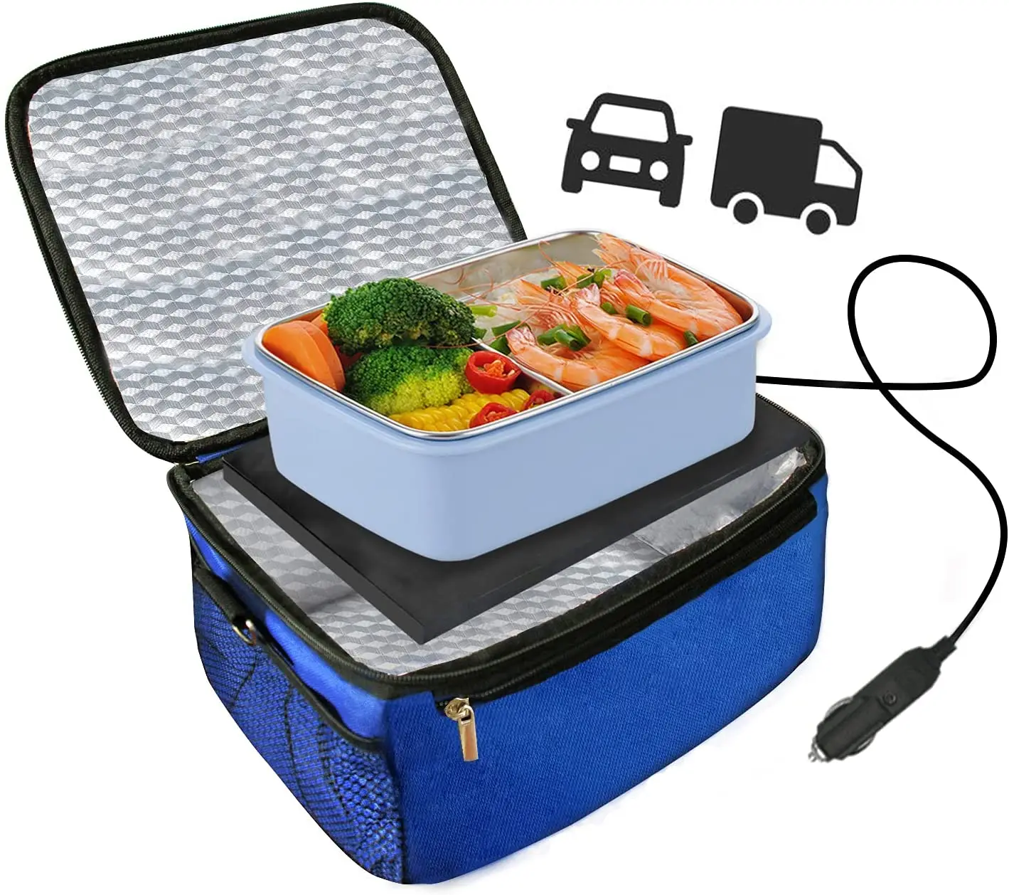 Luxury travel food warmers set BPA free  3 in 1 detachable heating party food warmer car warmer food