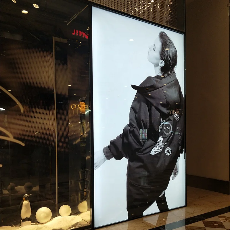 Popular Attractive Wall Decoration Shop Modern Advertising Fabric Exhibition Light Box