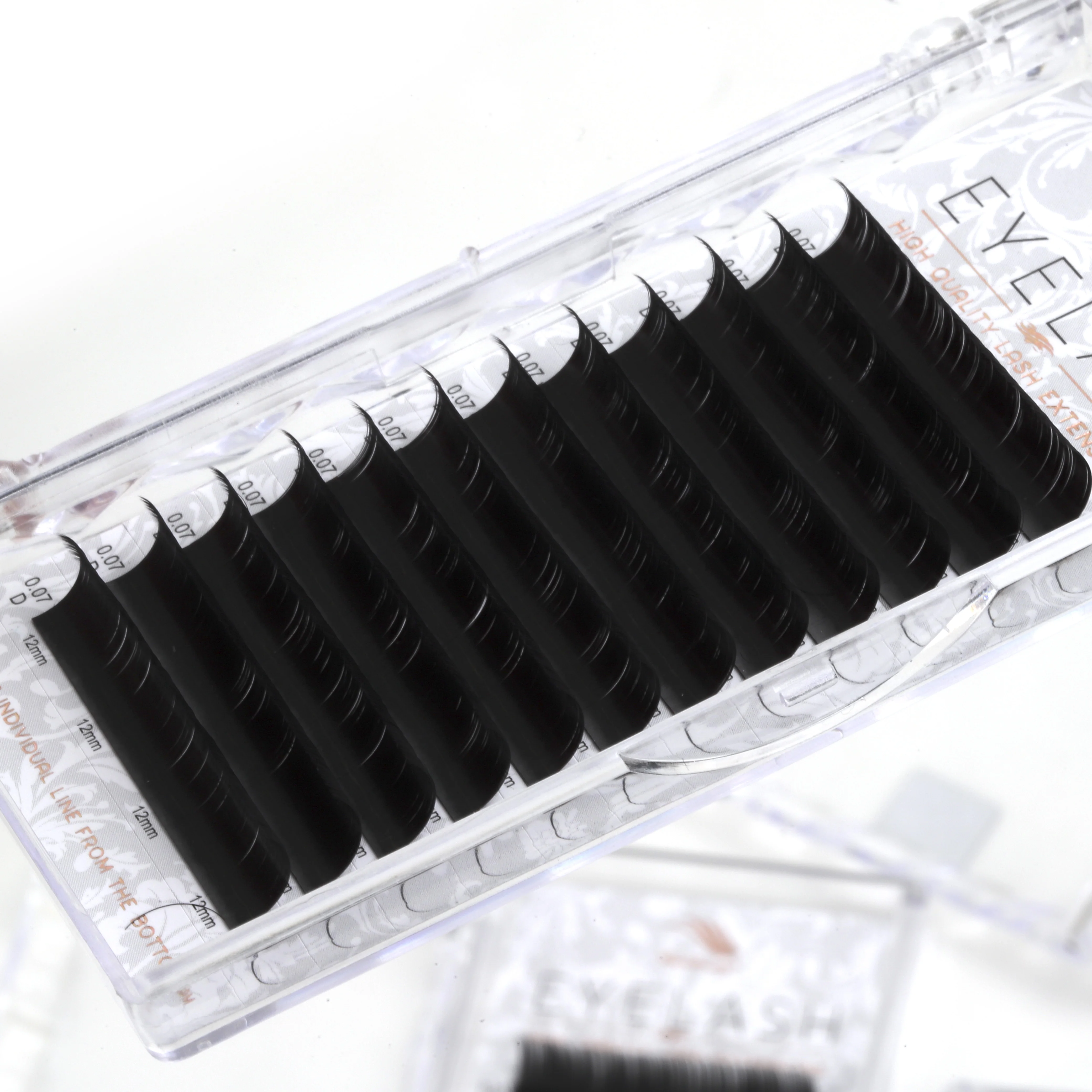 worldbeauty Wholesale price dark matte cashmere lash extension classic volume Eyelash Extension lashes extensions trays