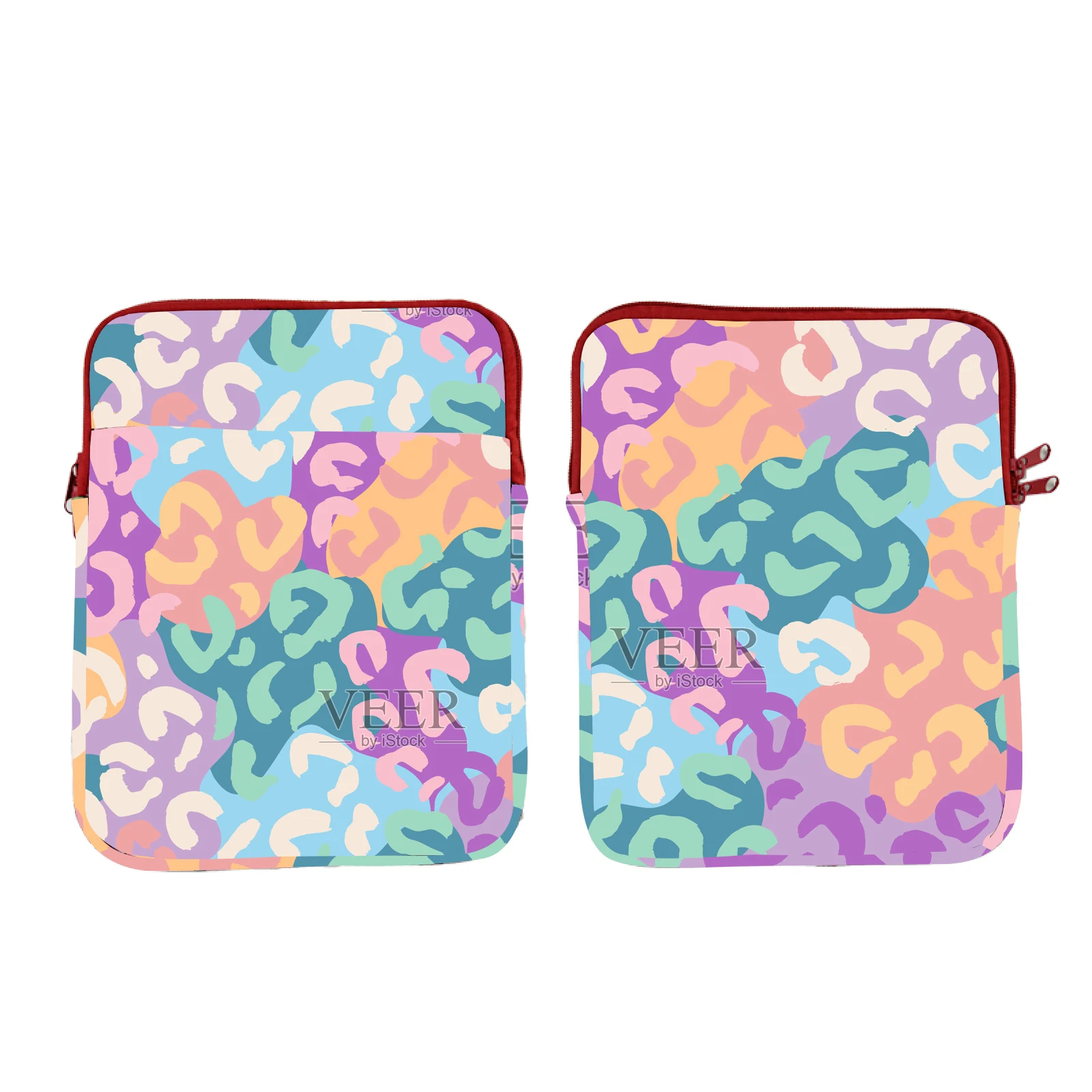 Customizable Logo High Quality Neoprene Pouch Book Sleeve with Zipper and Front Pocket for iPad