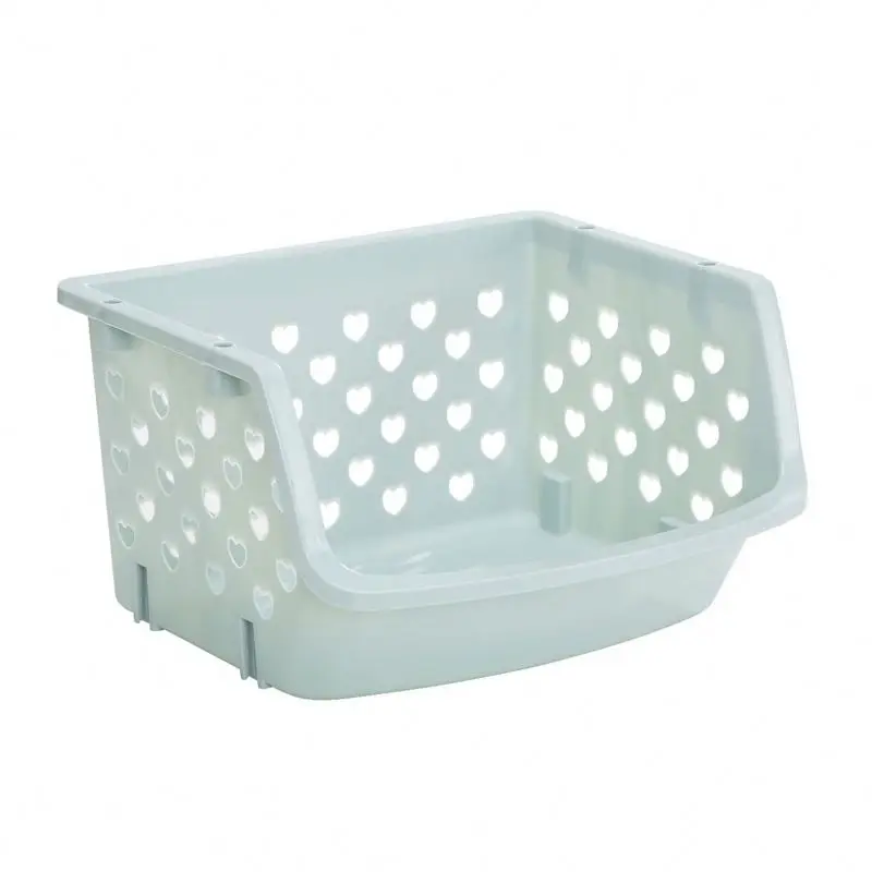 Modern 2pcs Golden Kitchen Plastic Hamper Basket Best Welcome Fashion Storage Accessories for Bathroom and Wardrobe