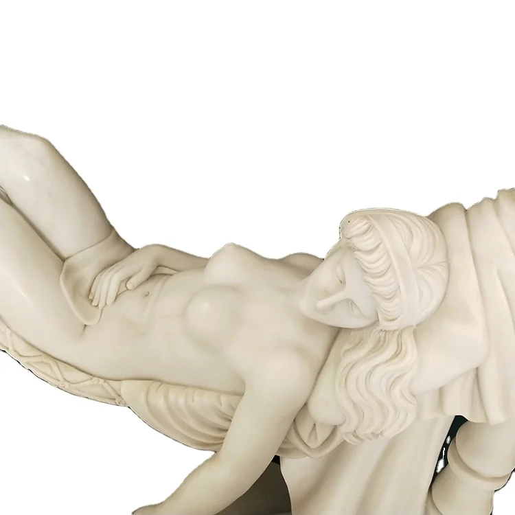 Best price natural well polished white marble girl statue sculpture for sale