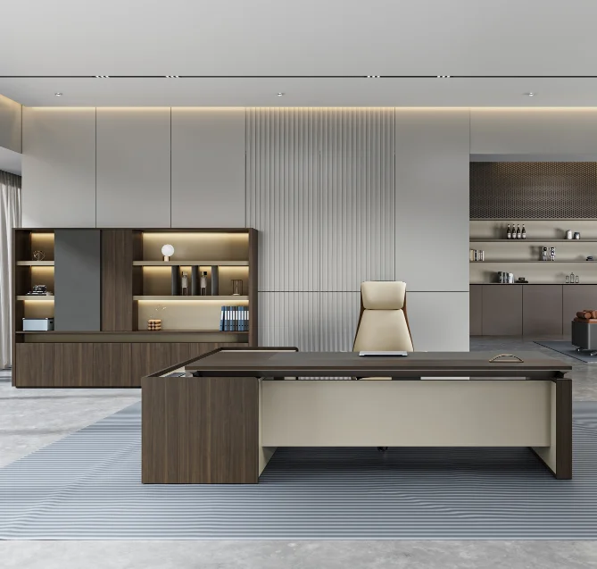 High End Executive Wooden CEO Desk L Shape Luxurious Office Table Executive Office Furniture Desks For Boss