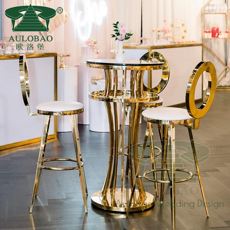 Уличная мебель для вечеринок, аренда, стеклянный стол с рамой из нержавеющей стали, набор для торжеств