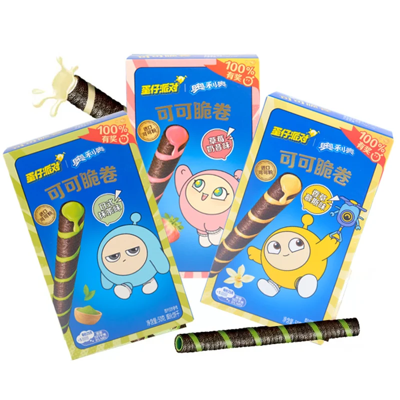 Exotic snacks new packaging Egg Party Oreo wafer biscuits 50g chocolate bar