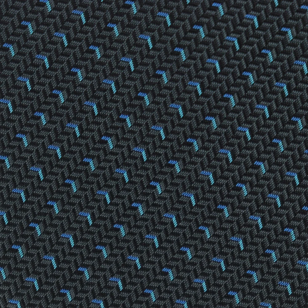 Shengzhou High Quality Black Herringbone Stripe Woven Jacquard Mens Security Clip On Necktie for Uniform