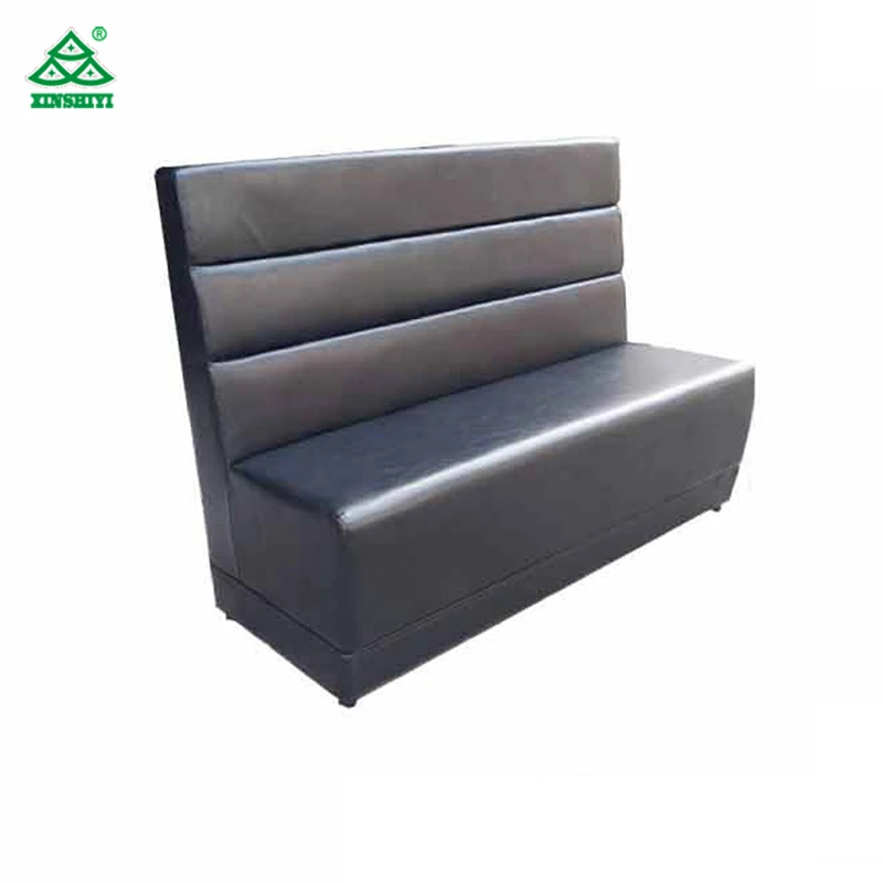 Modern black double booth Seating restaurant Sofa Booth for club