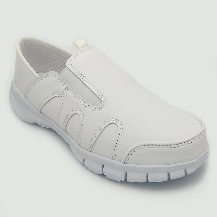 Females White Slip On Waterproof Comfortable Nurse Shoes