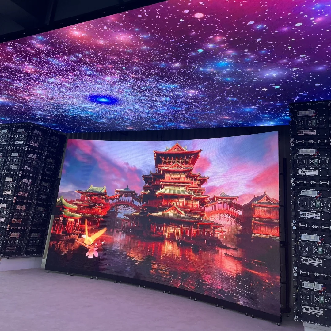 Lionled 320*160 RX1.86 1/43 Scan 2-layer PCB Board High Performance Cylindrical Digital Signage Indoor Flex LED Screen