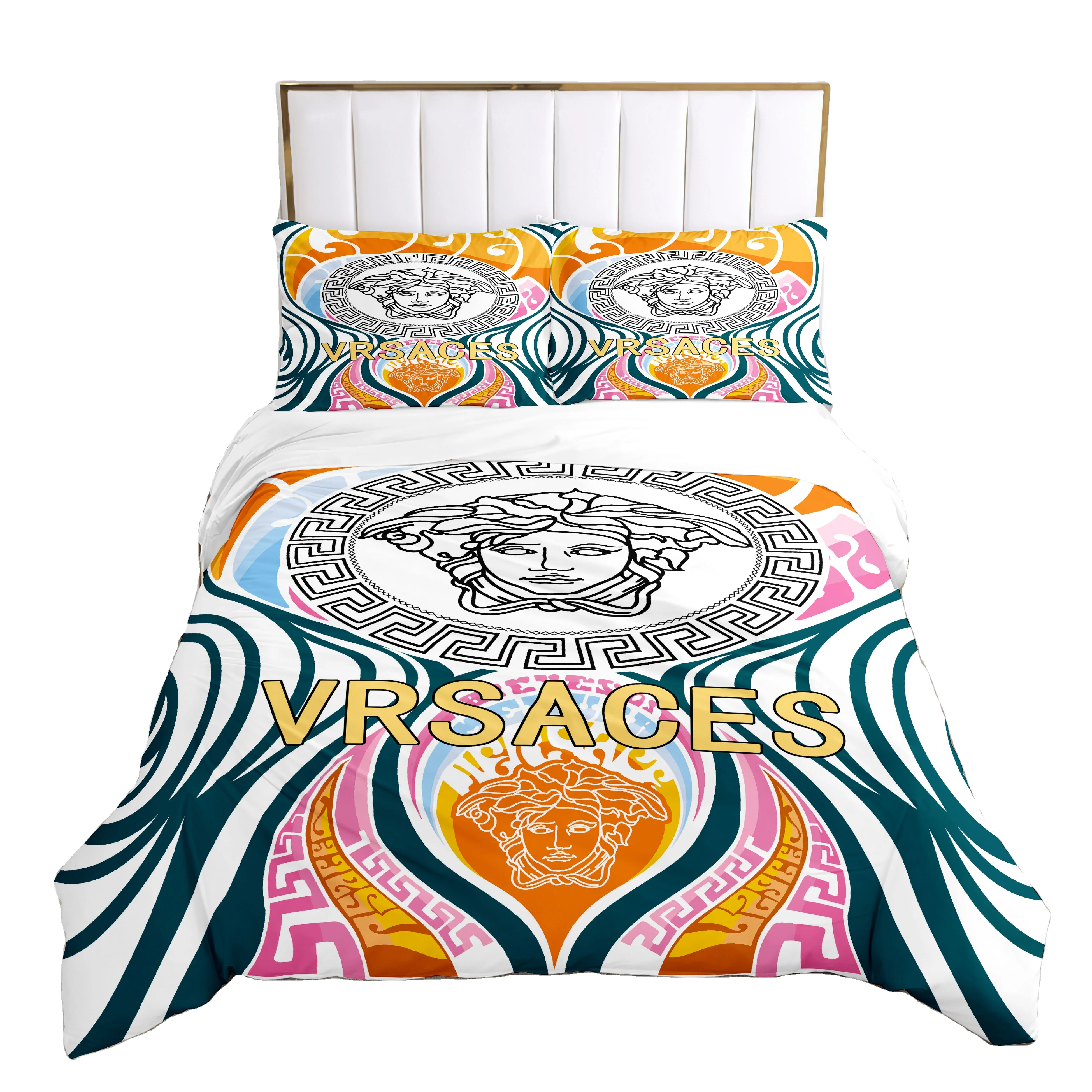 3D Printed Decorative Pattern Quilt Cover and Pillowcases Digital Printing Comforter Set Personalized Duvet Cover Bedding Sets