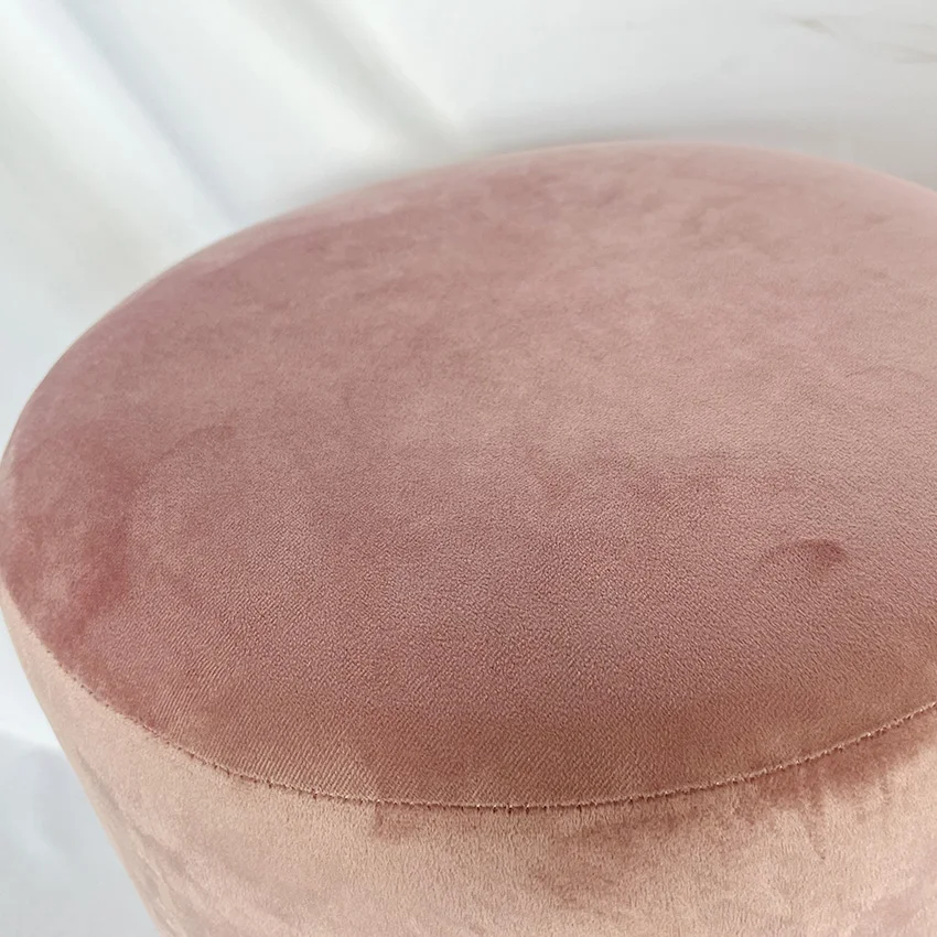 Nordic Simple Small Cute Ottoman Wood Round Stools Shoes Changing Stool