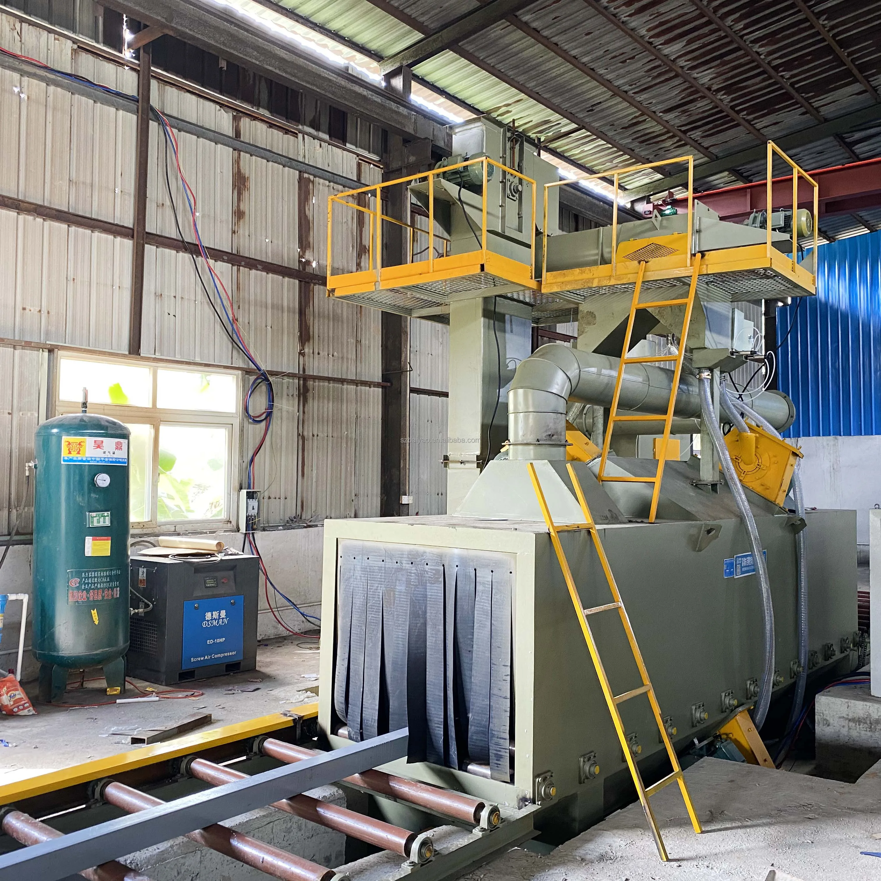 Stainless Steel Shot Blasting Machine Overhead Shot Blasting Machine for  Container Metal Customized Power Surface