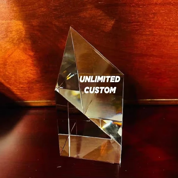 Factory Supplying Trophy Crystal Blank Glass Award For Engraving Custom